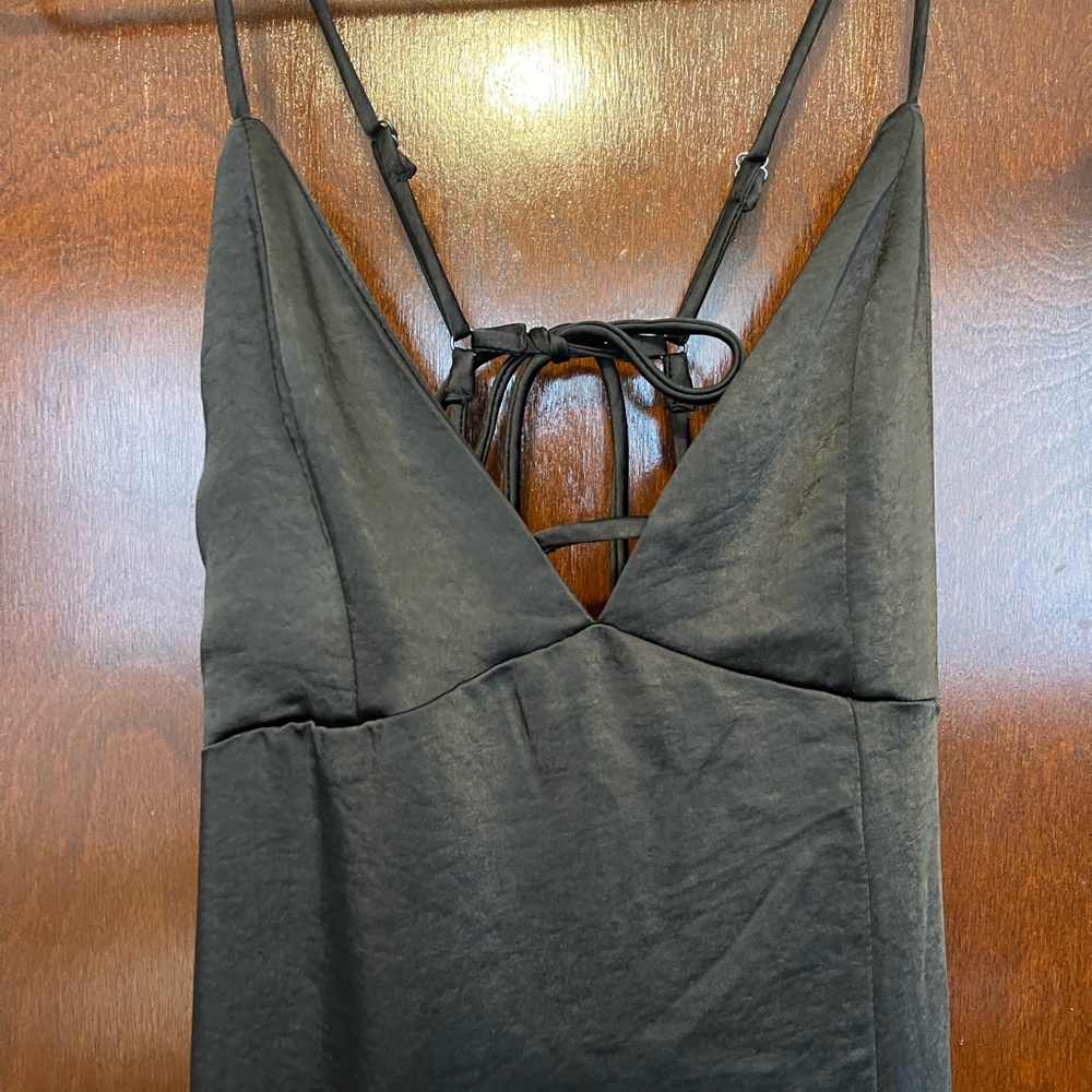Wild Fable Black Satin Midi dress - Picture 2 of 6